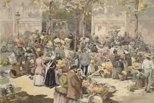 Le Marché aux Fleurs, Paris, 1886
